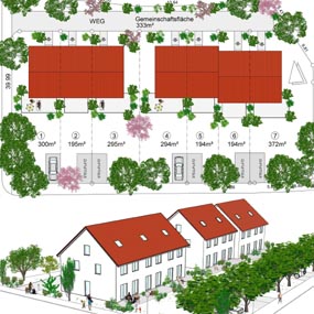 Neubau von 7 Einfamilienwohnhauses in Am Mühlenbach in 44649 Herne