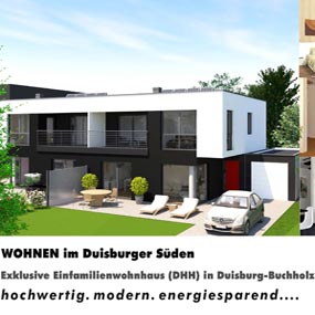 LIVING BUCHHOLZ - Exklusive Einfamilienwohnhaus (DHH) in Duisburg-Buchholz